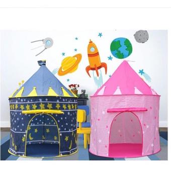 Asia เต๊นท์ปราสาทเจ้าหญิง สำหรับเด็ก กระโจมเด็ก สีน้ำเงิน(105x105x135)
