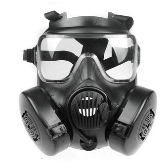 M50 Paintball Full Face Skull Gas Mask (Black)