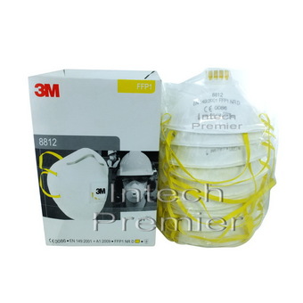 3M 8812 P1 หน้ากากป้องกันฝุ่น ละออง พร้อมวาล์วระบายอากาศ x 10ชิ้น