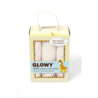 GLOWY Organic Cotton Muslin ผ้าอ้อมออร์แกนิค โกลวี่