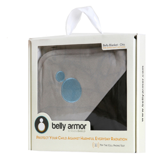 GLOWY Belly Armor ผ้าห่มกันรังสี รุ่น Belly Blanket Chic - Metro สีน้ำตาลขอบเทา