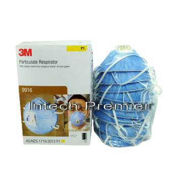 3M 9916 หน้ากากป้องกันฝุ่นละออง กลิ่นเจือจางของไอกรด พร้อมวาล์วระบายอากาศ x10ชิ้น