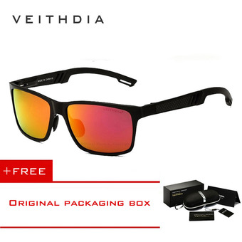 VEITHDIA Aluminum Sunglasses Polarized Lens Men Sun Glasses Mirror Male Driving Fishing Eyewears Accessories 6560 (Red） [ Buy 1 Get 1 Freebie ]