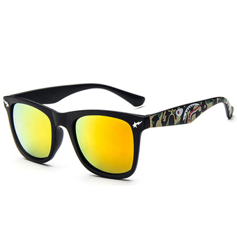 Man style Sunglasses แว่นตากันแดด รุ่น 15929 C07（Red/Black）