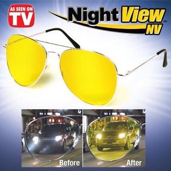 Kira - แว่นตาสำหรับขับรถตอนกลางคืน และ ป้องกันแสง UV ทรงนักบิน Night View NV