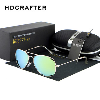 Sunglasses Men Pilot Green Color Polaroid Lens Titanium Frame Driver Sunglasses Brand Design Original Box Men Oculos - Intl