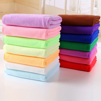 70x140cm Absorbent Microfiber Drying Bath Towel Washcloth Shower (Light Purple)