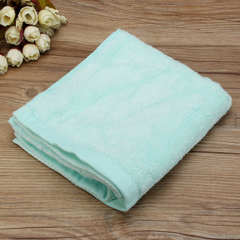 34x71cm Cotton Towel Face Cloth Hand Bath Towel Green
