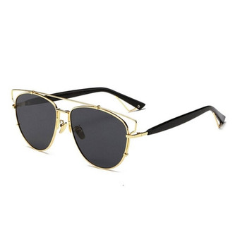 GAMT VINTAGE RETRO AVIATOR SUNGLASSES เลนส์ ดำกรอบทอง GOLD FRAME BLACK LENS 63 mm