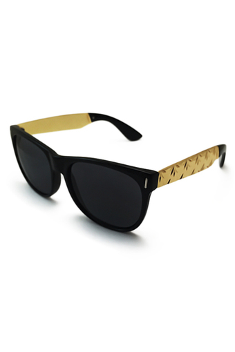 VINTAGE GLASSES Basic Zoot Weed Gold Sunglasses แว่นกันแดด รุ่น ZOOT-313 (Black) ฟรี กระเป๋าใส่แว่น + ผ้าเช็ดแว่น