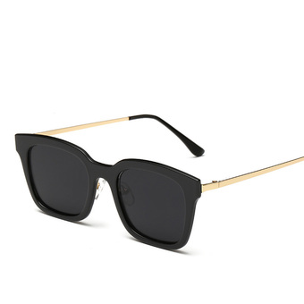 2016 New Style Hot Classic Modern Vintage Square Frame Women HD Sunglasses(black)