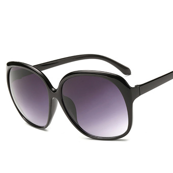 Classic Aviator Style Oversize Frame HD Sunglasses UV Protection All-match Sunglasses(black)