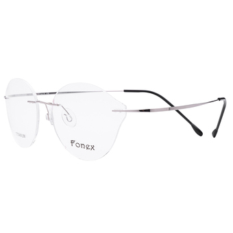 2016 New Fashion Men Cateye Rimless Glasses Memory Titanium Eyeglasses Vintage Optical Frame Women Circle Eyewear Brand(Silver Frame) - Intl