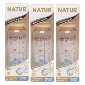 Natur ขวดนม PES ขนาด 8 ออนซ์ x 3 ขวด