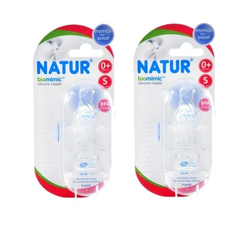 Natur จุกนม BIO MIMIC แพ็ค 3 ชิ้น ไซส์ S ( 2 แพค)