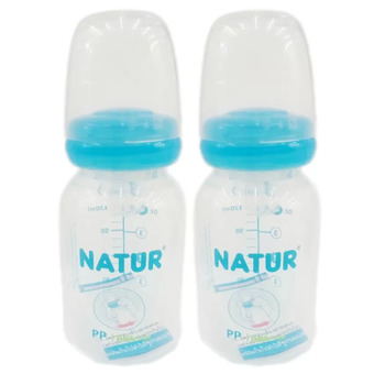 Natur ขวดนม PP ทรงกลม 4 ออนซ์ รุ่น 81001 (2 ขวด)