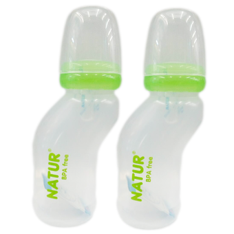 Natur ขวดนม PP ทรงสุขภาพ 4 ออนซ์ (รุ่น 81007) สีเขียว 2 ขวด