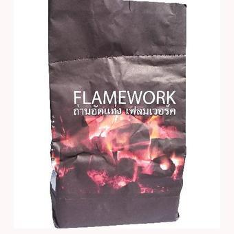 FLAMEWORK ถ่านบาร์บีคิวอัดแท่ง 3 ก.ก(Black)