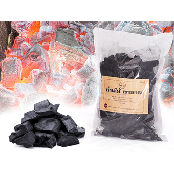 Dtaa-Yaai ถ่านไม้สำหรับปิ้งย่างหุงต้ม charcoal-01 แพ็คถุง ขนาด 18x12 นิ้ว