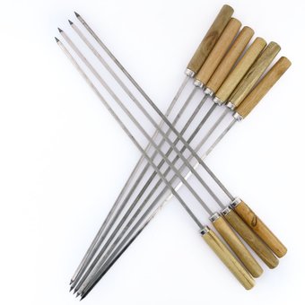 10 pieces outdoor chrome-plated barbecue supplies Barbecue Forks - Intl