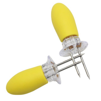 Corn On The Cob Holders BBQ Grill Food Prongs Skewers Forks Party - Intl