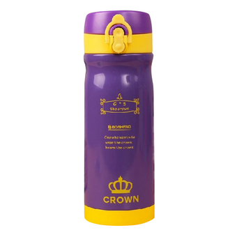 FOFO กระติกน้ำสุญญากาศ เก็บอุณหภูมิ พกพา รุ่นฝากด 500 ML. - สีม่วง