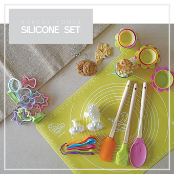 FOFO Baking Tools Silicone ชุด อุปกรณ์เบเกอรี่ ซิลิโคน สุดคุ้ม 6 ชนิด (คละสี)