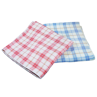 FOFO ผ้าเช็ดหน้า ผ้าเช็ดผม ผ้าขนหนูเนื้อคอตตอน ขนาด 34 x 75ซม. 2ผืน/ชุด (สีฟ้า/สีชมพู)