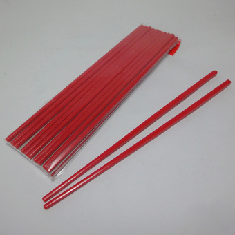 ตะเกียบสีแดงเมลามีน 9.5 นิ้ว (10 คู่)
