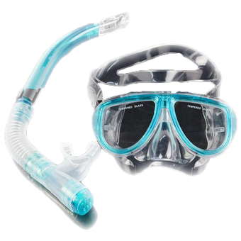Supercart Silicone Snorkeling Scuba Diving Mask DRY Snorkel Fins Set - Intl