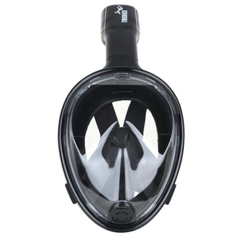 USTORE Snorkeling Full Face Mask Surface Dry Diving Glasses Snorkel Scuba Dive Black