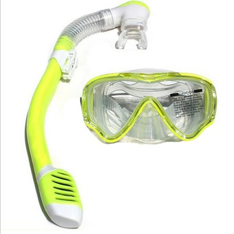 Allwin Small Volume Dry Purge Snorkel Scuba Dive Snorkeling Swim Gear For Child (Yellow)