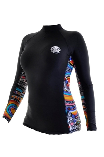 Rip Curl เสื้อรัดรูปแขนยาวผู้หญิง Rip Curl Rash Gurad Women's All Over L/SL SS16 รหัส WLE8KW (Black)