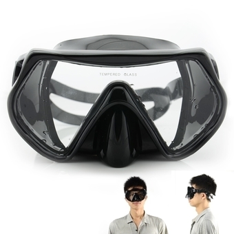 Yika Scuba Snorkeling Silicone Diving Mask (Black)