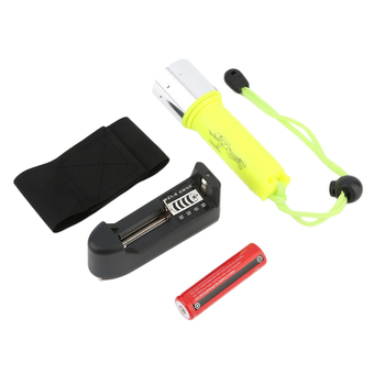 OH Waterproof LED Torch Portable Diving Flashlight Underwater Flashlights yellow
