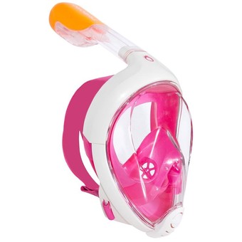 Travel Sports แว่นตาว่ายน้ำ หน้ากากดำน้ำ Easybreath (สีชมพู/ขาว)