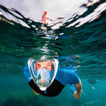 EASYBREATH หน้ากากดำน้ำด้วยท่อหายใจ (สี Atoll ไซส์ L/XL)