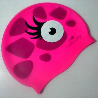 Nabaiji หมวกว่ายน้ำซิลิโคน GIGI - (สีชมพู) มาตราฐานยุโรป