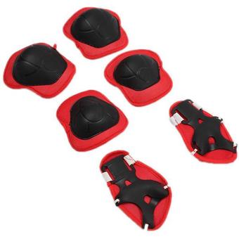 Hang-Qiao Kids Skating Bike Protective Gear Set Equipment Red