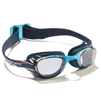 Nabaiji แว่นตาว่ายน้ำรุ่น XBASE PRINT ขนาด L - (สีฟ้า MIKA) มาตราฐานยุโรป