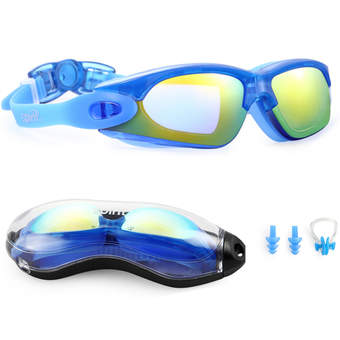 Spirit Clear Swimming Goggles Anti Fog / Scratch UV Protection Leakproof Triathlon Swim Goggles with Free Protection Case for Adult Men Women Youth Child Kidsn Beautiful blue