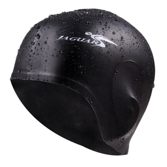 Premium Silicone Swim Caps Ears Protection (Black)