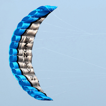 High Quality 2.5m Blue Dual Line Parafoil Kite WithFlying Tools Power Braid Sailing Kitesurf Rainbow Sports Beach