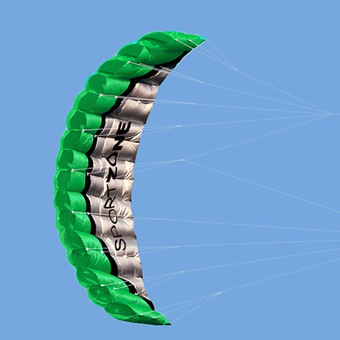 High Quality 2.5m Green Dual Line Parafoil Kite WithFlying Tools Power Braid Sailing Kitesurf Rainbow Sports Beach