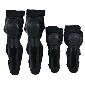 GETEK Knee Shin Elbow Body Guard Armour Support Motorcycle Dirt ATV Racing Gear Pads (Black)