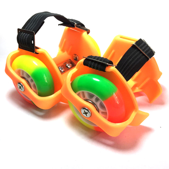 Flashing Roller สเก็ตสวมรองเท้า ล้อมีไฟ สีส้ม