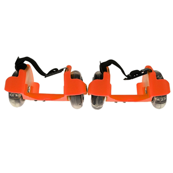 Flashing Roller ล้อสเก็ตติดรองเท้าพร้อมไฟ LED รุ่น HJ-A16 - สีส้ม