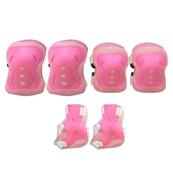 Kid&#039;s Knee Pads Elbow Wrist Protective Gear Pads for 4-12 Years Boy and Girl Children Kids Cycling Roller Skating Birthday Christmas Gift Set of 6 Pink