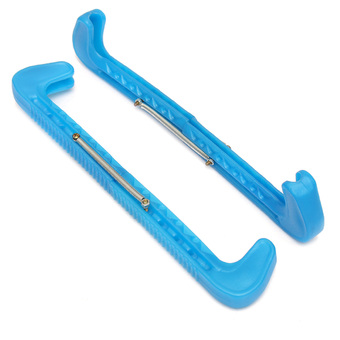 1 Pair Ice Hockey Figure Skate Walking Blade Guards Protector Covers Adjustable Blue
