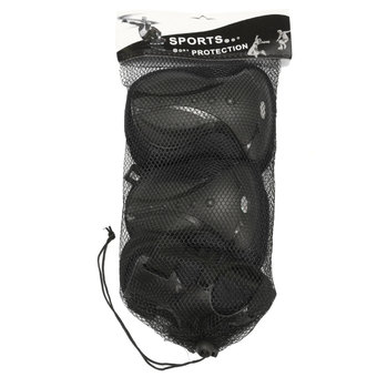 Adult Knee Elbow Wrist Set Guard Pads Protectors For Skating Skateboard Scooter Black - Intl